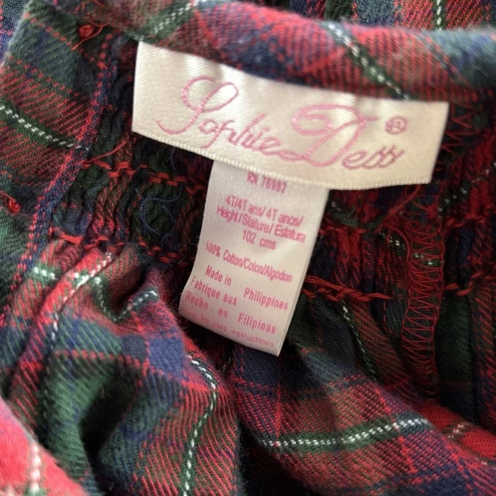 SOPHIE DESS Dress Size 4T Smocked Holiday Plaid Bishop Dress Y2K Twee Classic‎